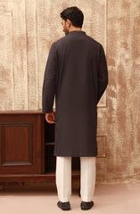 SUMMER'23 MEN KURTA CASUAL CHARCOAL