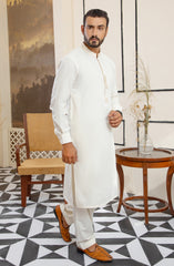 MEN KAMEEZ SHALWAR CASUAL OFF WHITE