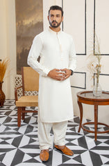 MEN KAMEEZ SHALWAR CASUAL OFF WHITE