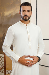 MEN KAMEEZ SHALWAR CASUAL OFF WHITE