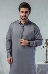 MEN KAMEEZ SHALWAR SEMI FORMAL GREY (6633877274798)