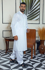 MEN KAMEEZ SHALWAR PLAIN WHITE