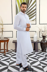 MEN KAMEEZ SHALWAR PLAIN WHITE