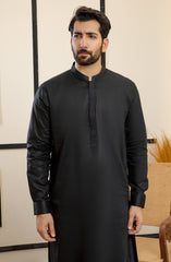 MEN KAMEEZ SHALWAR PLAIN BLACK