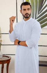 MEN KAMEEZ SHALWAR PLAIN WHITE