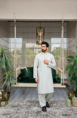 MEN KAMEEZ SHALWAR PLAIN LIGHT GREEN (7058702172334)
