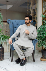 MEN KAMEEZ SHALWAR PLAIN GREY (7058766299310)