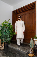 MEN CASUAL KAMEEZ SHALWAR CREAM