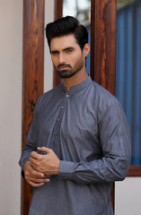 EID FESTIVE'22 MEN KAMEEZ SHALWAR PLAIN BLUE
