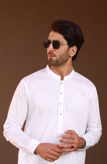 FESTIVE'23 MEN KAMEEZ SHALWAR PLAIN WHITE