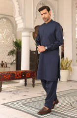 EID FESTIVE'22 MEN KAMEEZ SHALWAR SEMI FORMAL NAVY BLUE