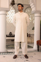 EID FESTIVE'22 MEN KAMEEZ SHALWAR SEMI FORMAL CREAM