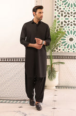 EID FESTIVE'22 MEN MEN KAMEEZ SHALWAR SEMI FORMAL BLACK