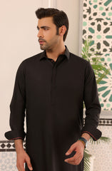 EID FESTIVE'22 MEN MEN KAMEEZ SHALWAR SEMI FORMAL BLACK