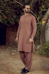 MEN KAMEEZ SHALWAR LIGHT MAROON