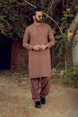 MEN KAMEEZ SHALWAR LIGHT MAROON