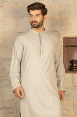 MEN KAMEEZ SHALWAR PLAIN GREY (6965516140718)