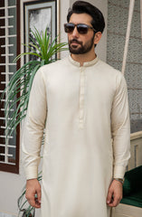 MEN KAMEEZ SHALWAR PLAIN CREAM