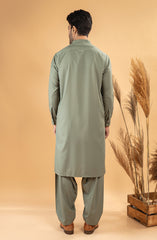WINTER'22 MEN KAMEEZ SHALWAR CASUAL LIGHT GREEN