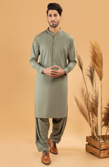 WINTER'22 MEN KAMEEZ SHALWAR CASUAL LIGHT GREEN