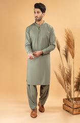 WINTER'22 MEN KAMEEZ SHALWAR CASUAL LIGHT GREEN