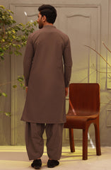 WINTER'22 MEN KAMEEZ SHALWAR CASUAL BROWN