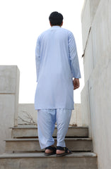 SUMMER'23 MEN KAMEEZ SHALWAR CASUAL SKY BLUE