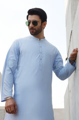 SUMMER'23 MEN KAMEEZ SHALWAR CASUAL SKY BLUE
