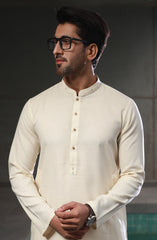 SUMMER'23 MEN KAMEEZ SHALWAR CASUAL CREAM