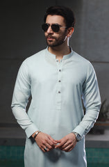 SUMMER'23 MEN KAMEEZ SHALWAR PLAIN ICE BLUE