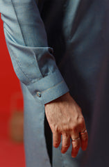 FESTIVE'23 MEN KAMEEZ SHALWAR CASUAL SHARP BLUE