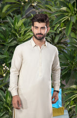 MEN KAMEEZ SHALWAR PLAIN PEACH (7006917296302)