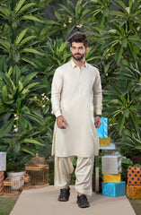 MEN KAMEEZ SHALWAR PLAIN PEACH (7006917296302)