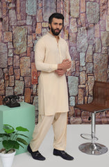 MEN KAMEEZ SHALWAR SEMI FORMAL AMBER (6654684594350)