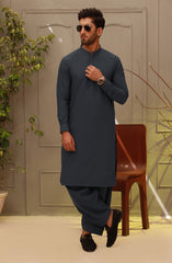 WINTER'22 MEN KAMEEZ SHALWAR CASUAL CHARCOAL