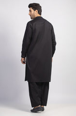 SUMMER'23 MEN KAMEEZ SHALWAR PLAIN BLACK