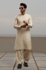 SUMMER'23 MEN KAMEEZ SHALWAR CASUAL PEACH