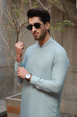SUMMER'23 MEN KAMEEZ SHALWAR CASUAL LIGHT TURQUOISE
