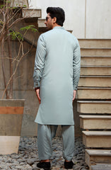 SUMMER'23 MEN KAMEEZ SHALWAR CASUAL LIGHT TURQUOISE