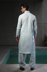 SUMMER'23 MEN KAMEEZ SHALWAR PLAIN ICE BLUE