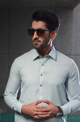 SUMMER'23 MEN KAMEEZ SHALWAR PLAIN ICE BLUE