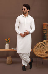 FESTIVE'23 MEN KAMEEZ SHALWAR SEMI FORMAL OFF WHITE