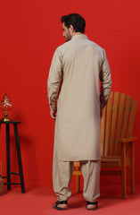 FESTIVE'23 MEN KAMEEZ SHALWAR CASUAL LIGHT OLIVE