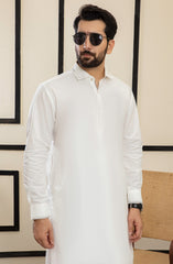 MEN KAMEEZ SHALWAR PLAIN OFF WHITE