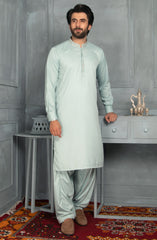 MEN KAMEEZ SHALWAR PLAIN SEE GREEN (6978318893230)