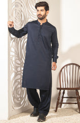 MEN KAMEEZ SHALWAR PLAIN NAVY BLUE (6848561709230)