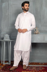 MEN KAMEEZ SHALWAR PLAIN WHITE (6978508259502)