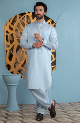 MEN KAMEEZ SHALWAR PLAIN SKY BLUE (7016938012846)