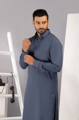 MEN KAMEEZ SHALWAR CASUAL SLATE GRAY