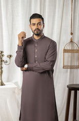 MEN SEMI FORMAL KAMEEZ SHALWAR CHOCOLATE
